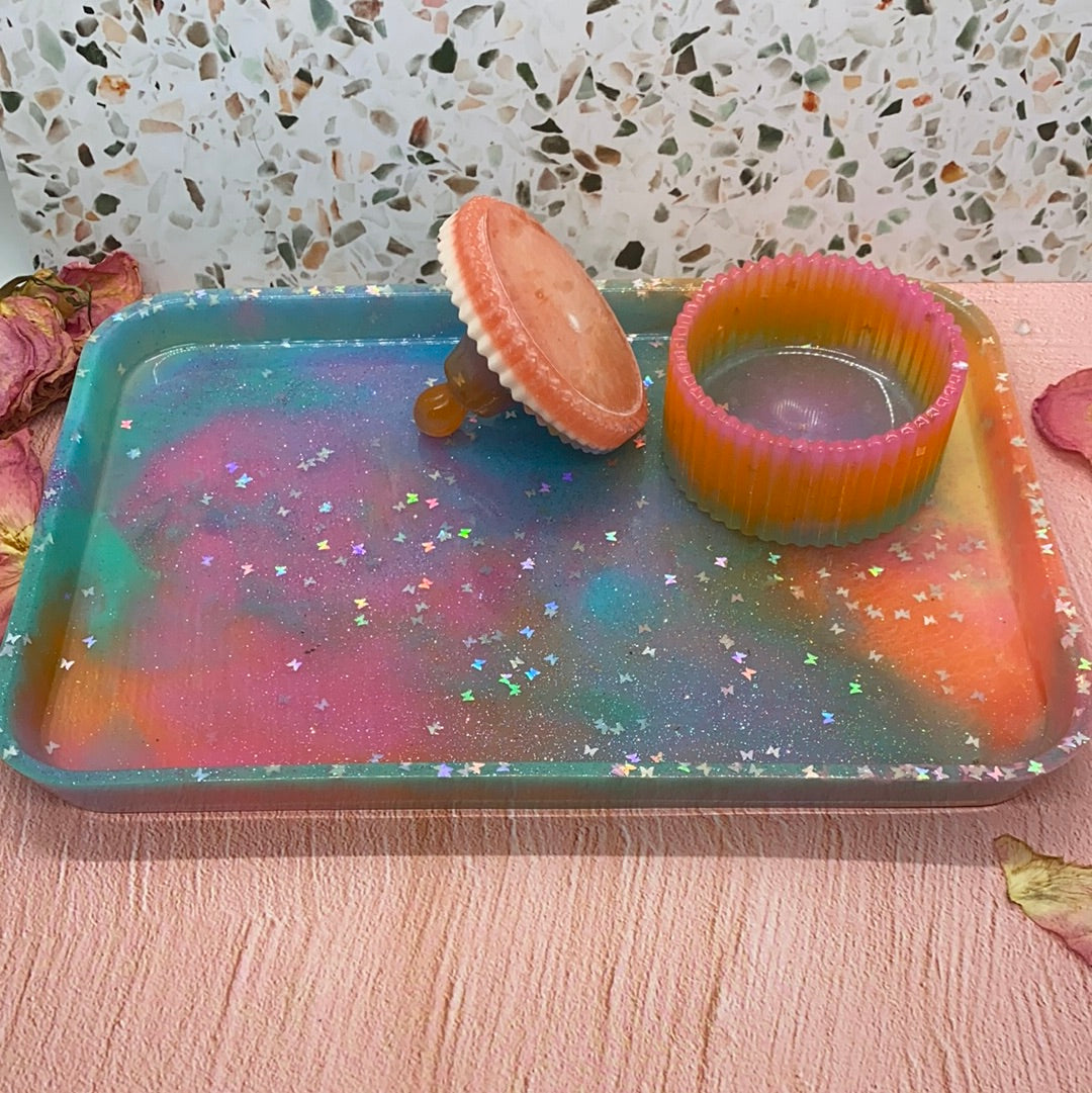 Gray Custom Tray sets Vanity Tray