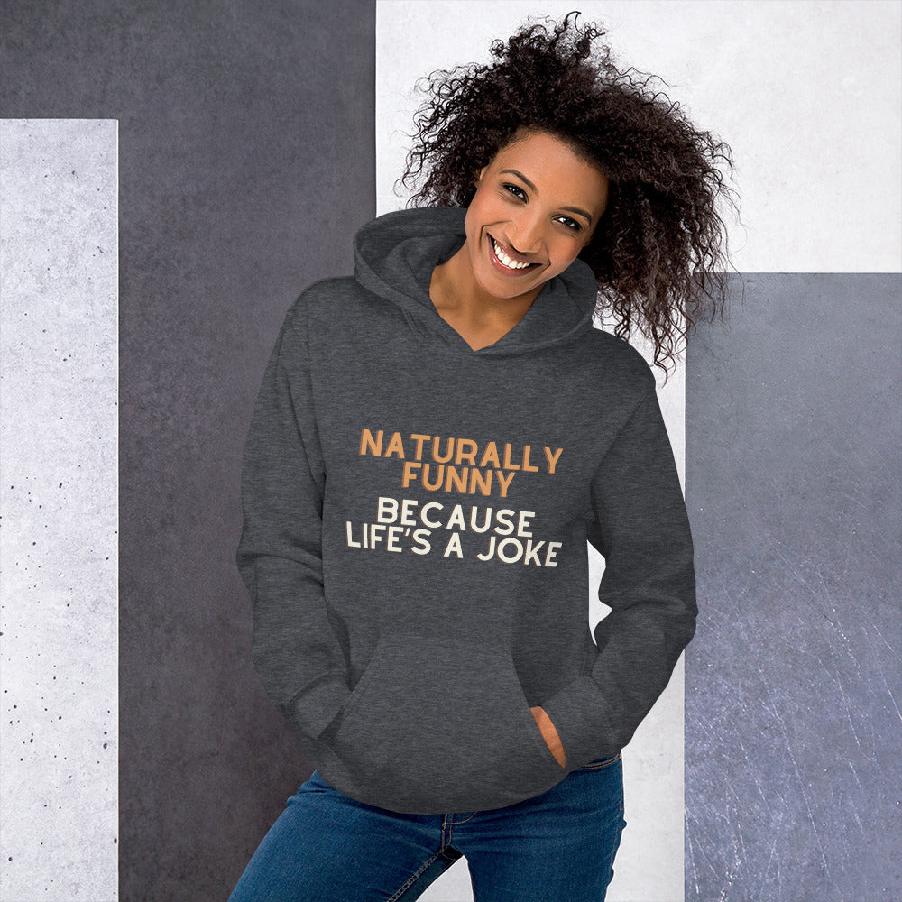Dim Gray Naturally Funny Hoodie Coats & Jackets