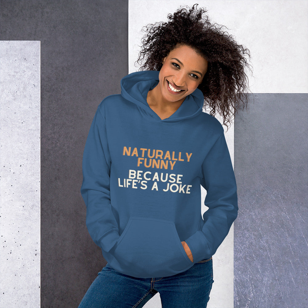 Dark Slate Blue Naturally Funny Hoodie Coats & Jackets