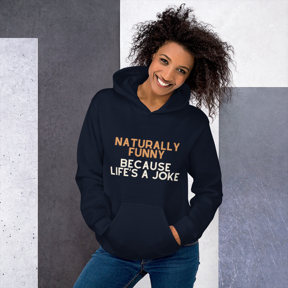Black Naturally Funny Hoodie Coats & Jackets