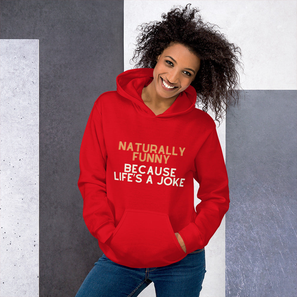 Firebrick Naturally Funny Hoodie Coats & Jackets