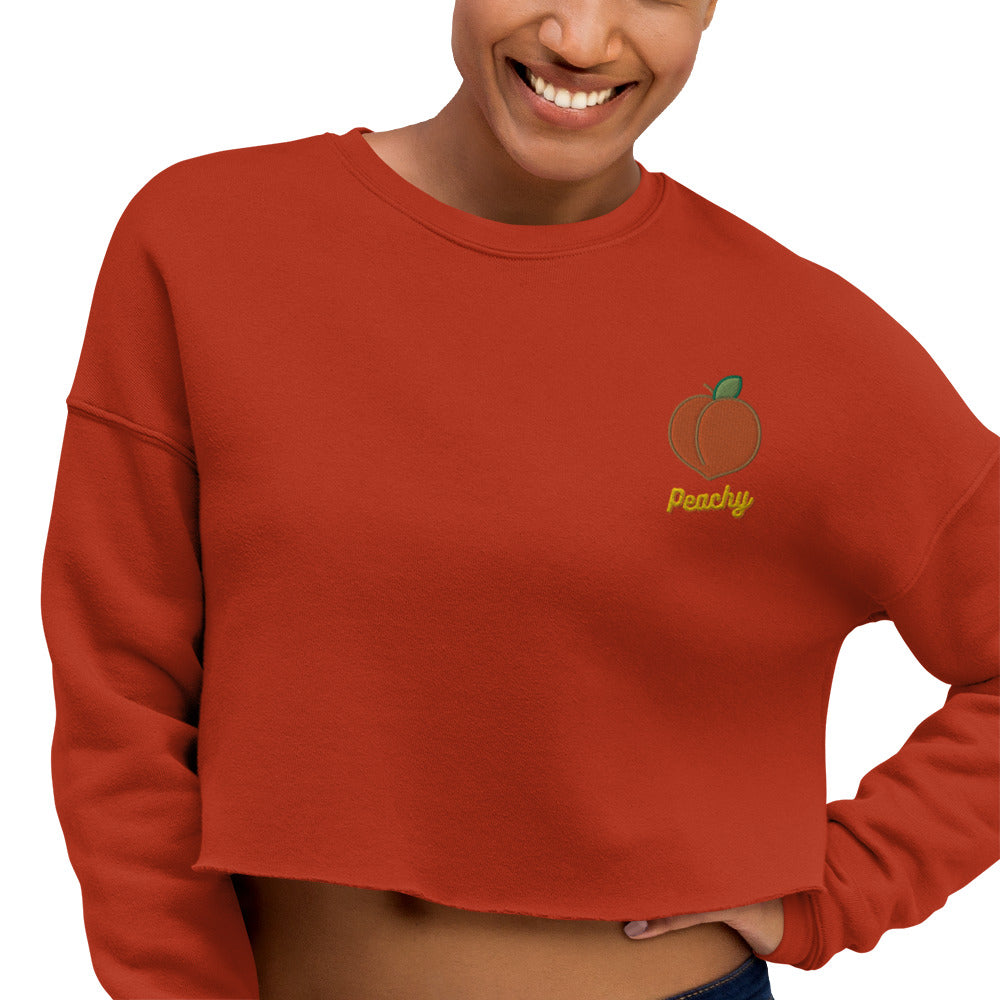 Brown Peachy Crop Sweatshirt Shirts & Tops