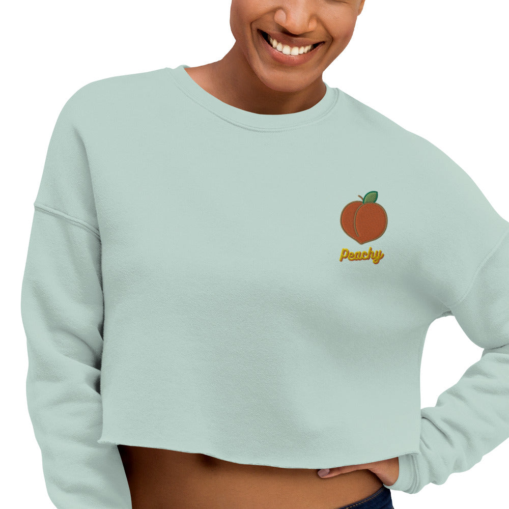 Gray Peachy Crop Sweatshirt Shirts & Tops