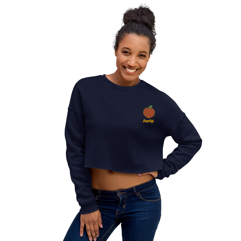Black Peachy Crop Sweatshirt Shirts & Tops