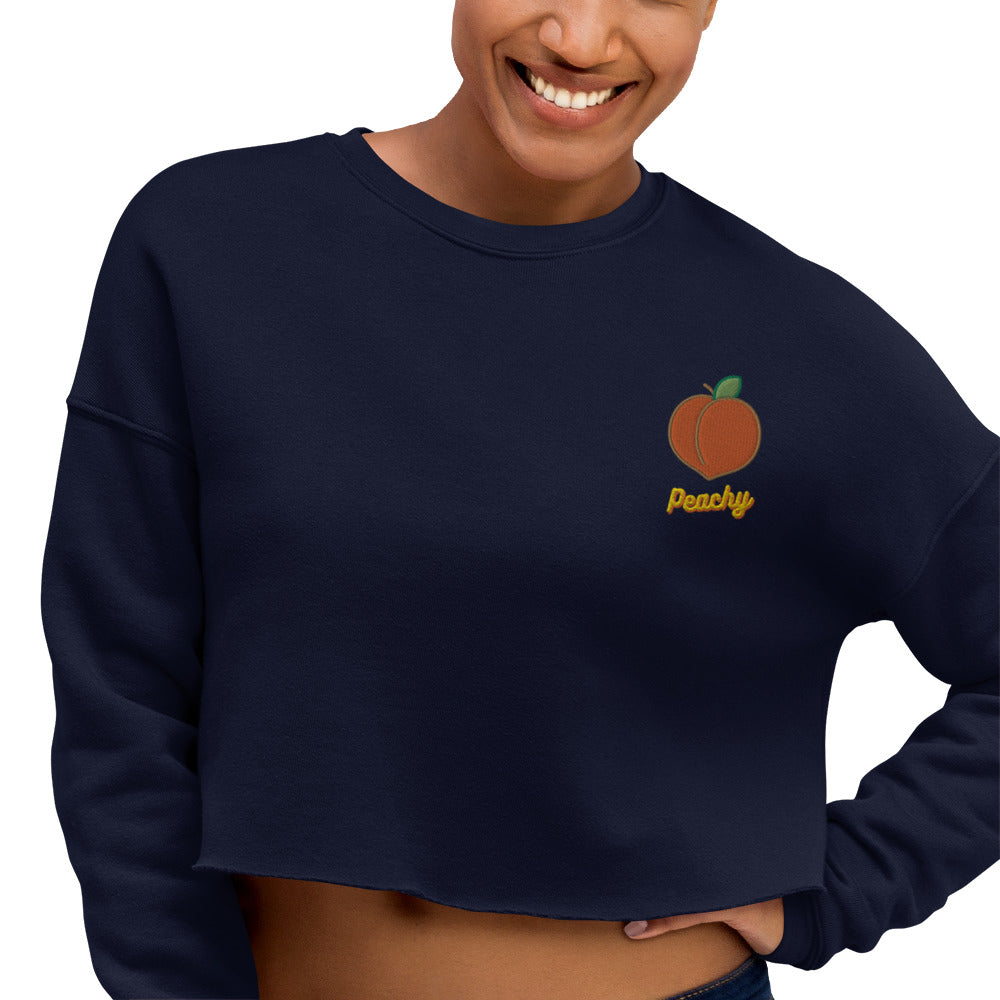 Black Peachy Crop Sweatshirt Shirts & Tops