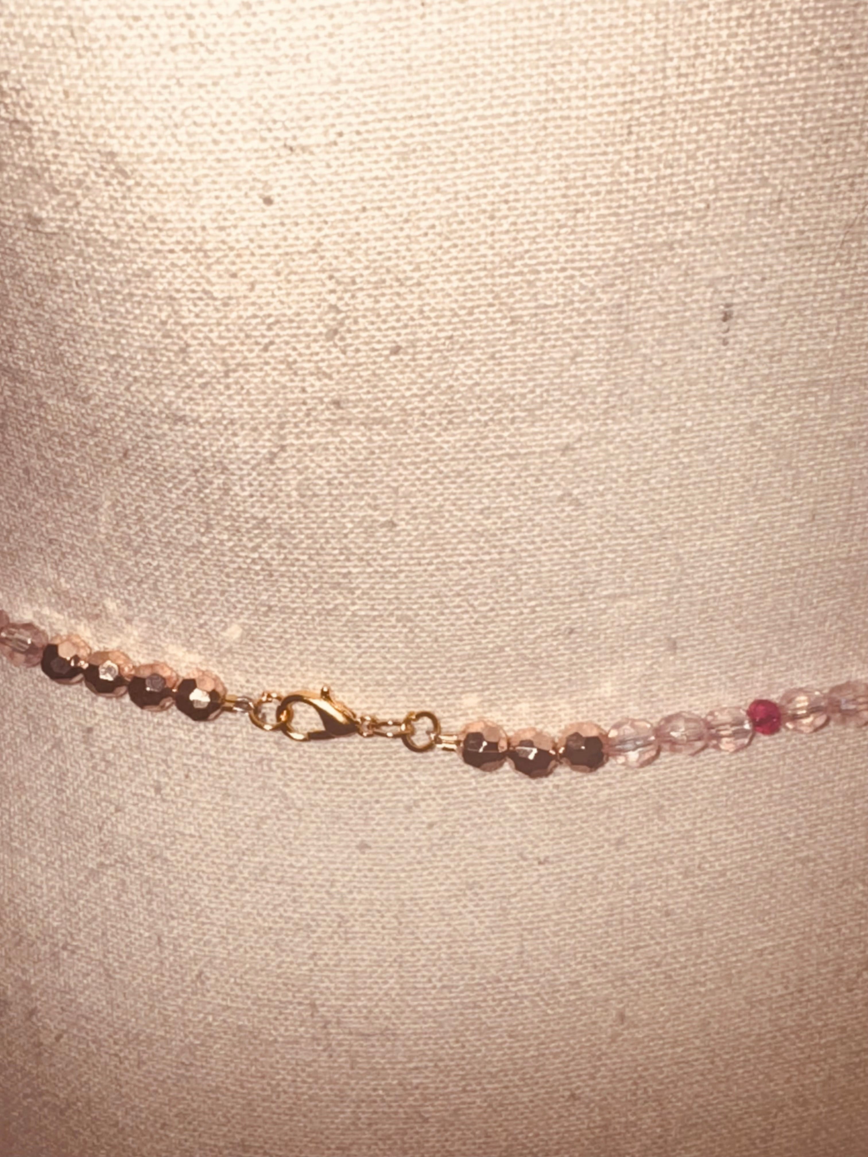 Tan Lover Girl Pink Beaded Body Chain