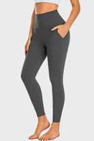 Beige Pocketed High Waist Active Leggings Trends