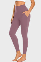 Dim Gray Pocketed High Waist Active Leggings Trends