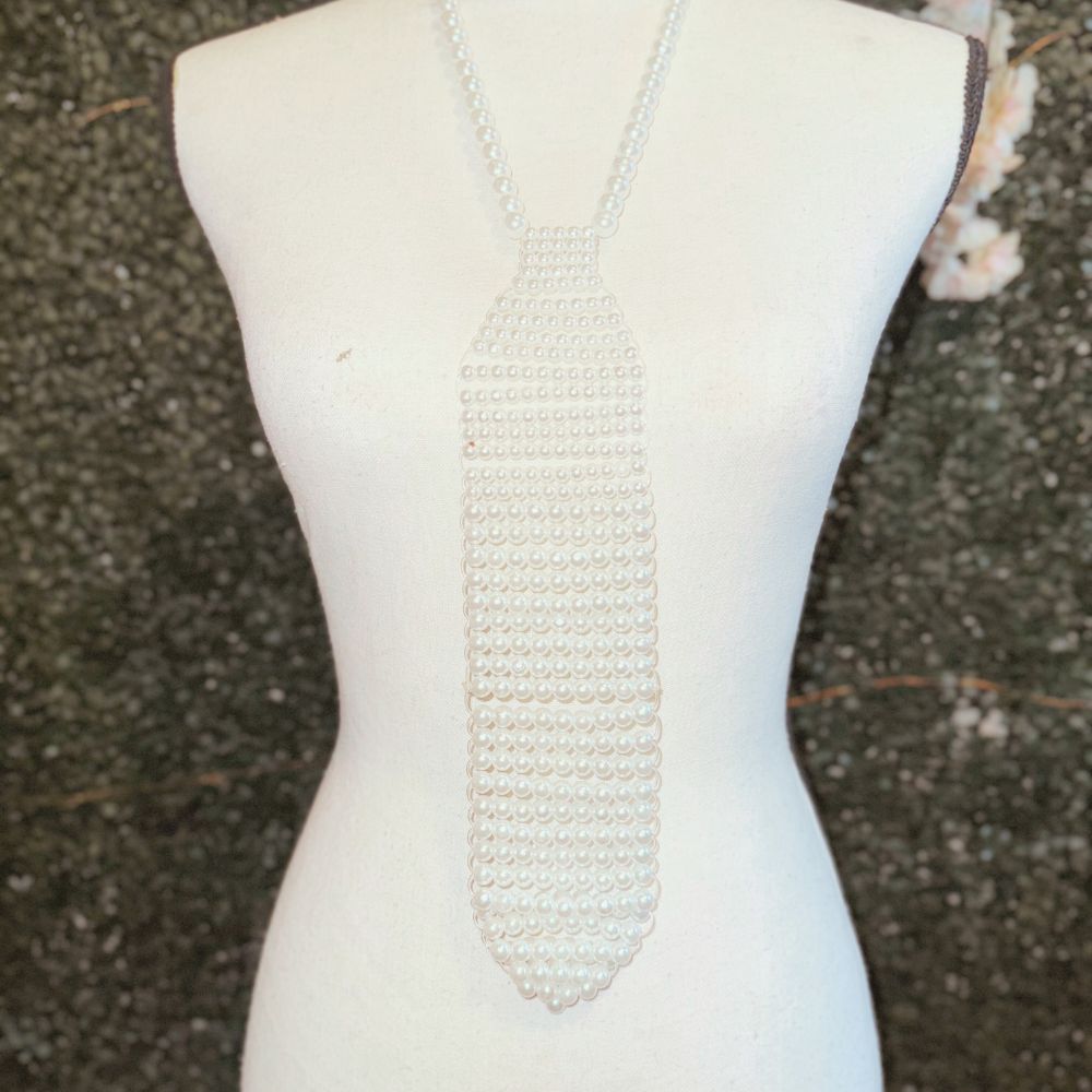 Antique White The Classic Pearl Tie Accessories