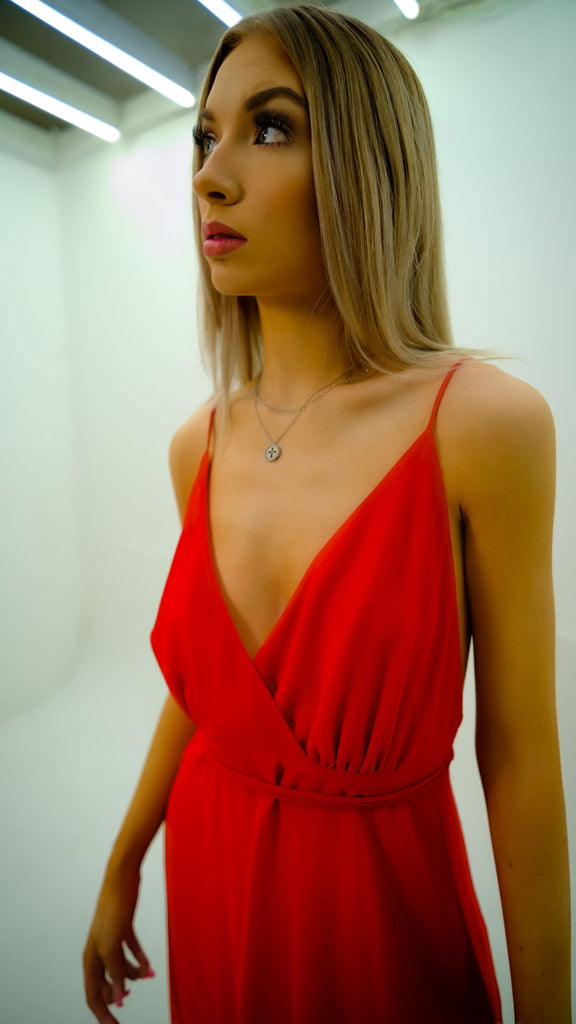 Gray Titi Maxi Dress-Poppy Red Dresses