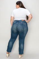 Light Gray Judy Blue Full Size Tummy Control High Waist Slim Jeans