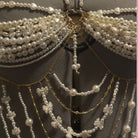 Black Devotion Pearl Beaded Couture Bra Top Accessories