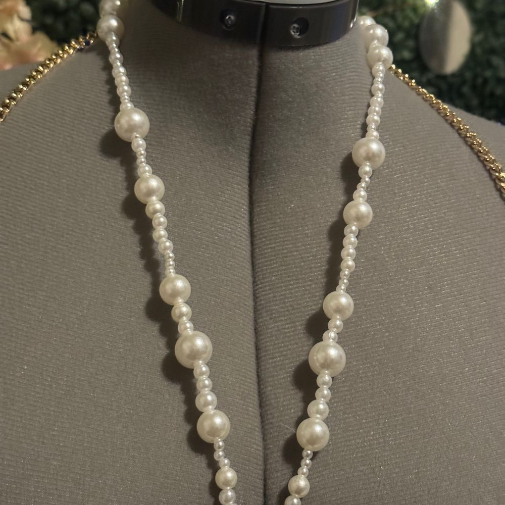 Dim Gray Devotion Pearl Beaded Couture Bra Top Accessories