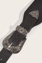 Antique White Double Buckle PU Leather Belt
