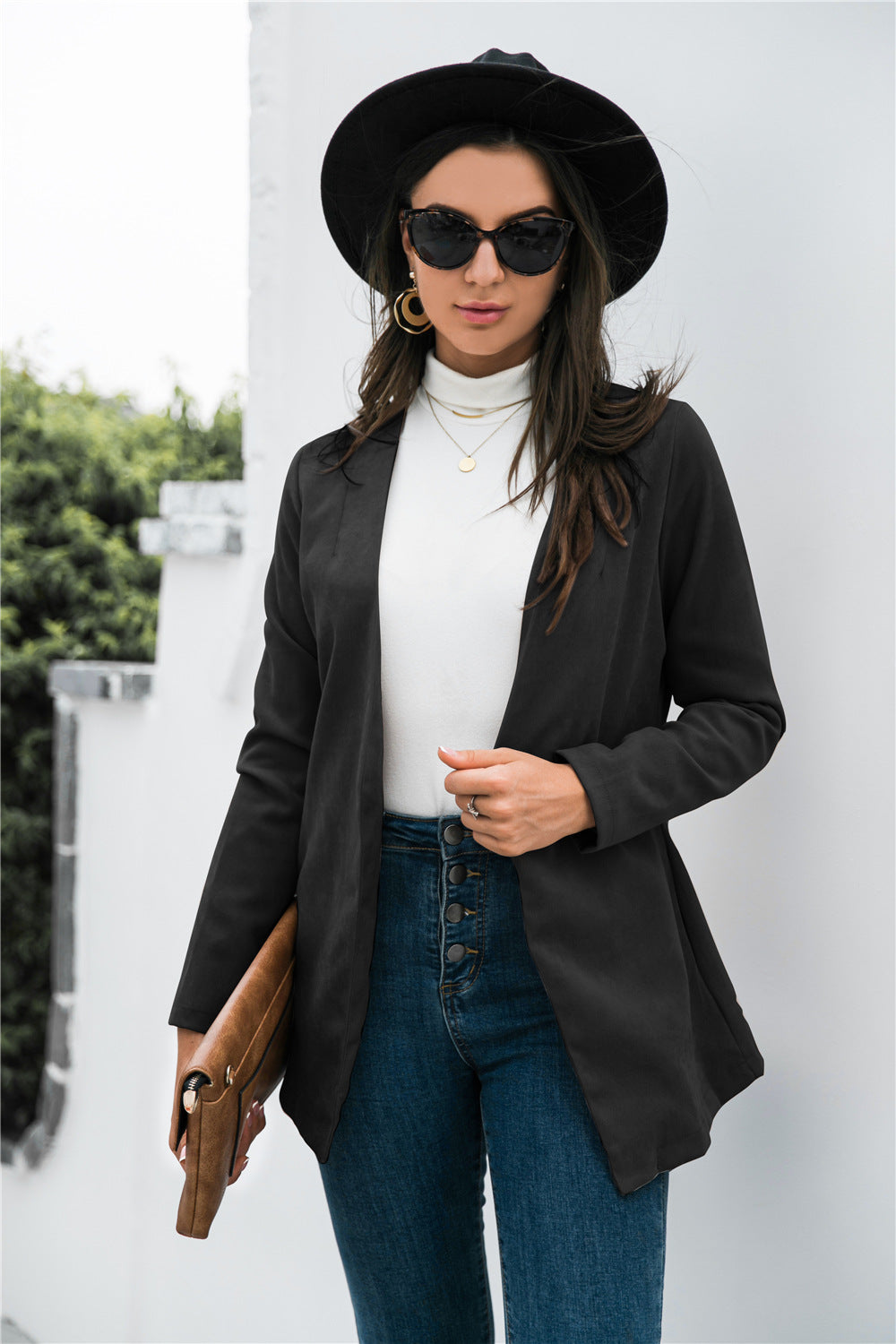 Light Gray Three-Quarter Sleeve Blazer Trends