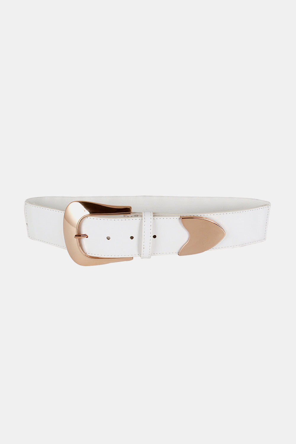 White Smoke Elastic Wide PU Belt Trends