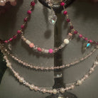 Dark Olive Green REVERIE Pink Stone & Glass Couture Bra Top Accessories