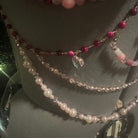 Black REVERIE Pink Stone & Glass Couture Bra Top Accessories