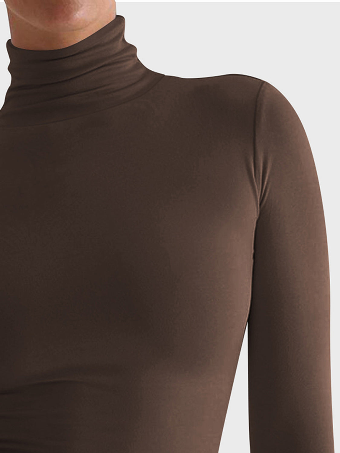 Dark Slate Gray Lovelet Turtleneck Long Sleeve T-Shirt Trends