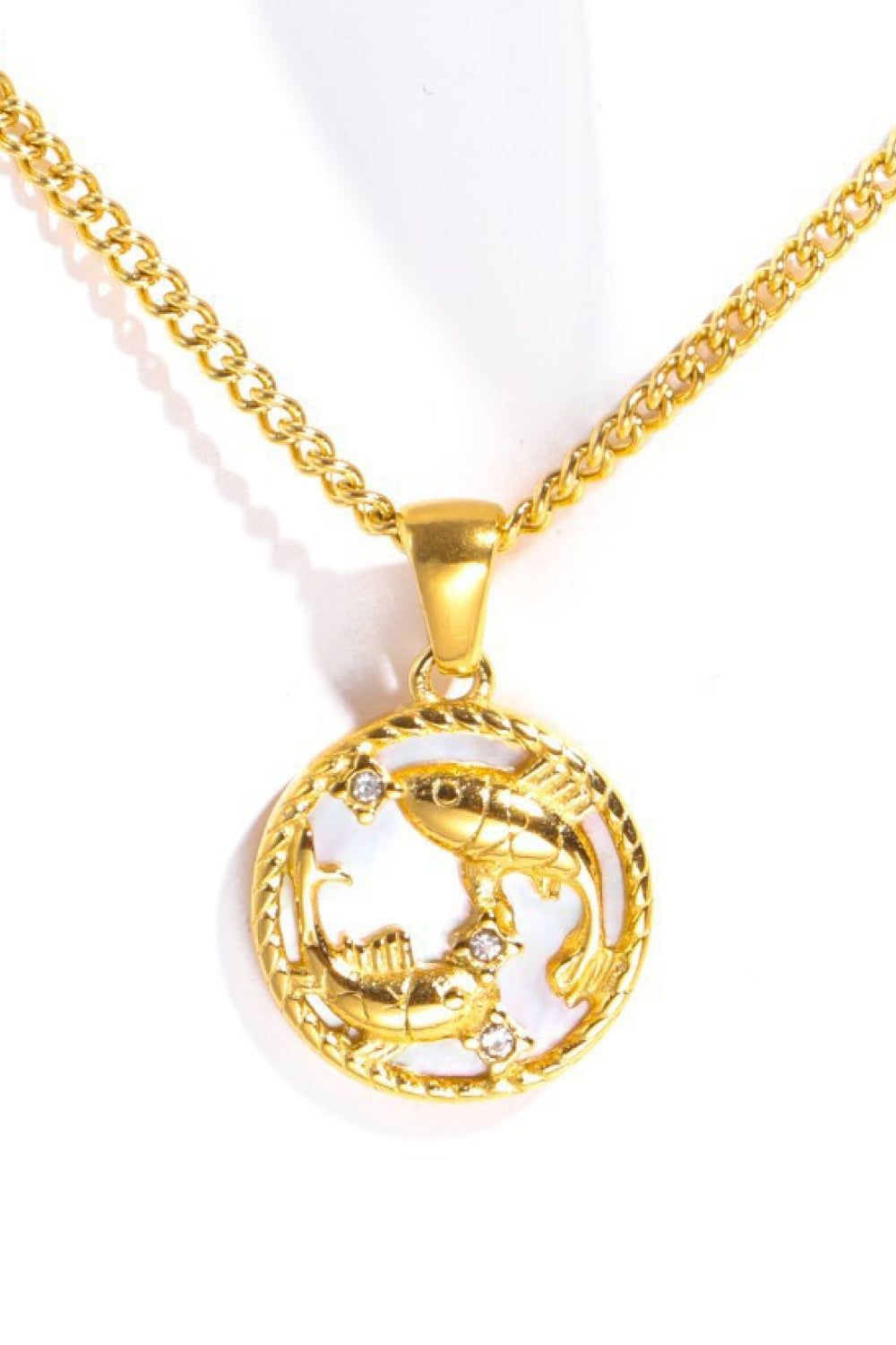 Goldenrod Constellation Pendant Stainless Steel Necklace Zodiac