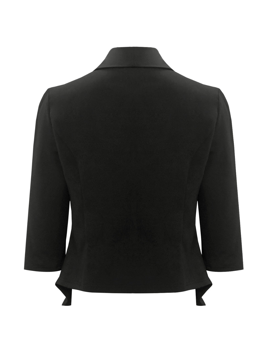 Black Three-Quarter Sleeve Blazer Trends