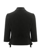 Black Three-Quarter Sleeve Blazer Trends