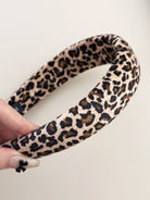 Light Gray Leopard Polyester Wide Headband Trends