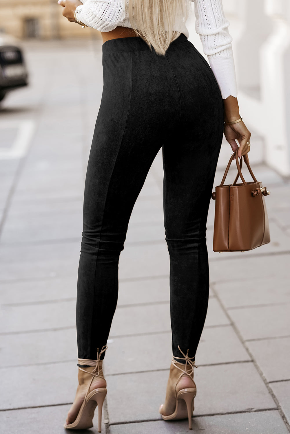 Gray High Waist Skinny Leggings Trends