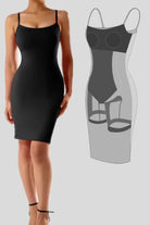 Dark Slate Gray Basic Bae Full Size Built-In Shapewear Scoop Neck Sleeveless Dress Trends