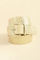 Bisque Glitter PU Leather Belt