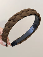 Light Gray Polyester Braided Wide Headband Trends