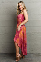 Slate Gray Ninexis In The Mix Sleeveless High Low Tie Dye Dress Dress