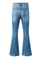 Steel Blue Cat's Whisker Bootcut Jeans with Pockets
