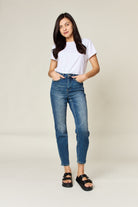 Light Gray Judy Blue Full Size Tummy Control High Waist Slim Jeans