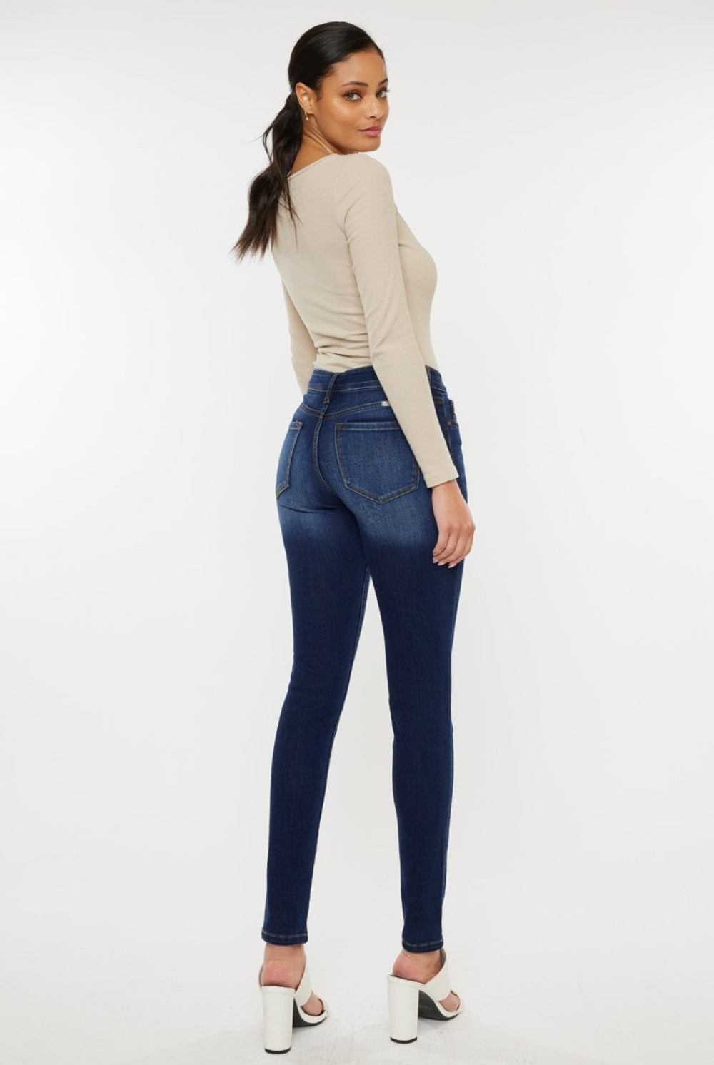 Lavender Kancan Mid Rise Gradient Skinny Jeans Denim