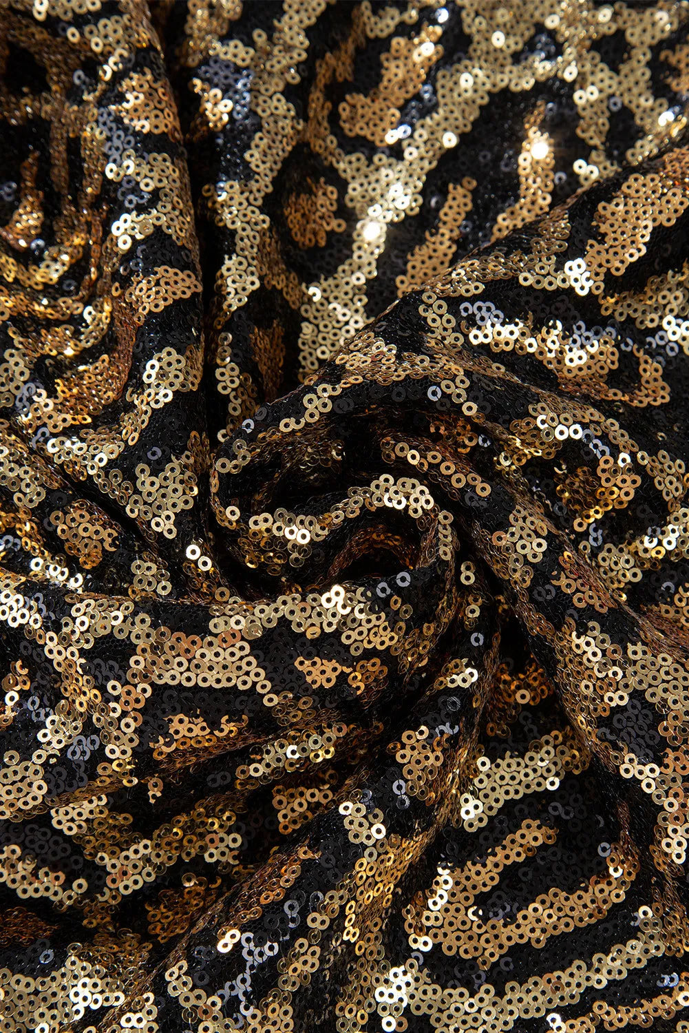 Dark Khaki Sequin Leopard Mini Skirt Trends