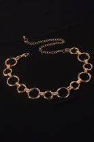 Black Alloy Chain Circle Shape Belt Trends