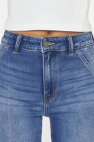 Slate Gray Kancan Ultra High Waist Gradient Flare Jeans Denim