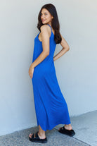 Light Steel Blue Ninexis Good Energy Full Size Cami Side Slit Maxi Dress in Royal Blue Dress