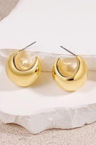 Light Gray Chunky C-Hoop Brass Earrings Dresses