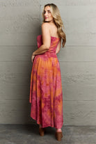 Light Slate Gray Ninexis In The Mix Sleeveless High Low Tie Dye Dress Dress