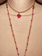 Tan Lover Girl Pink Beaded Body Chain