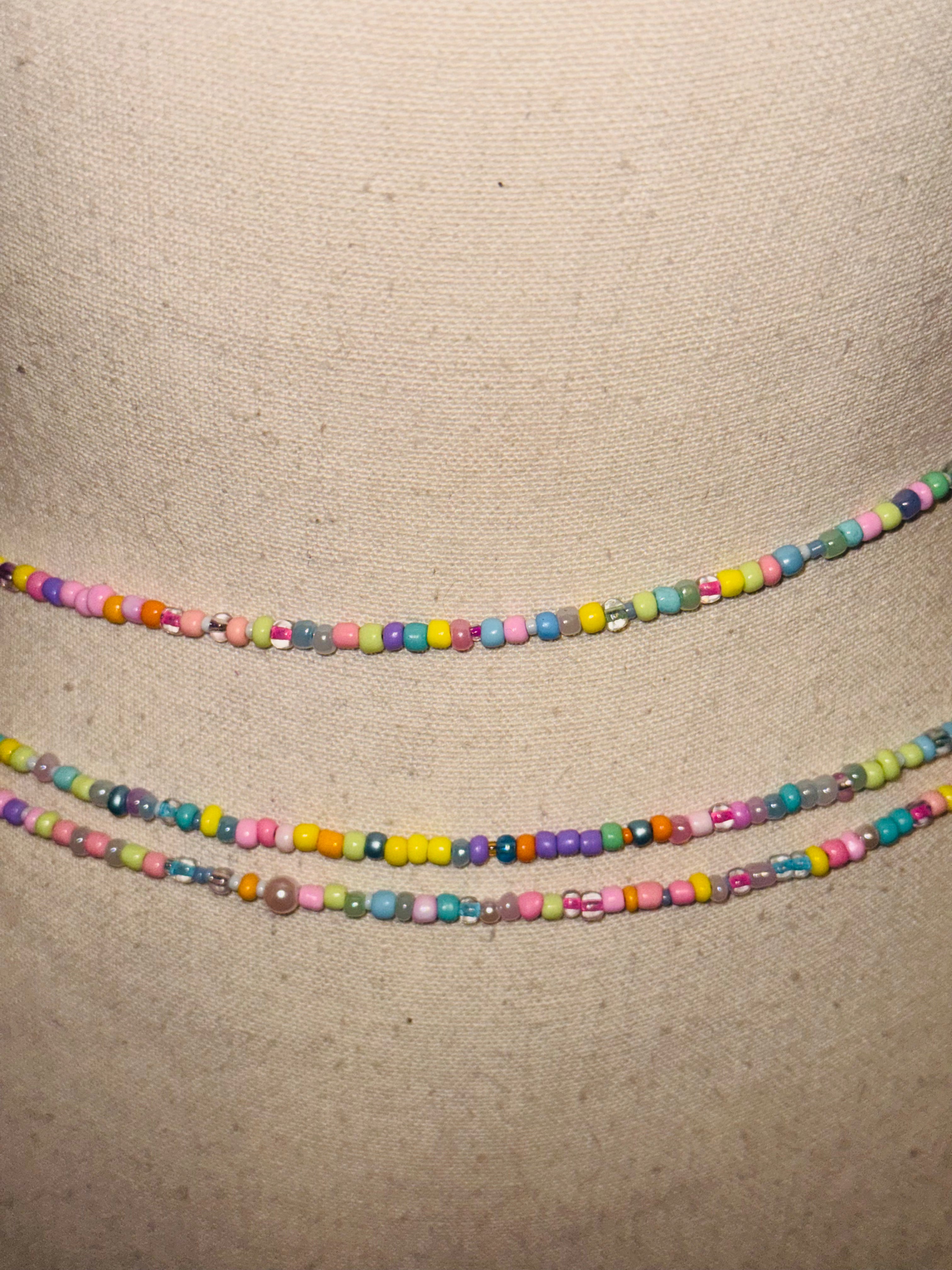 Gray $5 Custom Waist Beads – Handmade Seed Beads | Buy 3 Get 2 Free Waist Beads