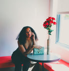 Light Gray Brings Me Peace Embroidered Spliced Mesh Bustier Crop Tops