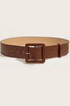 Beige PU Leather Belt