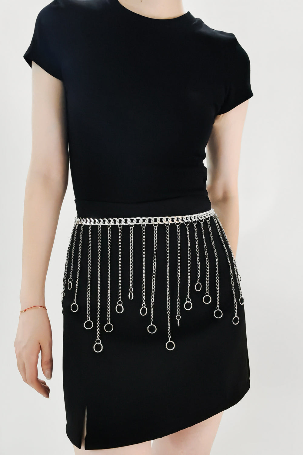 Light Gray Fringe Chain Alloy Belt Trends