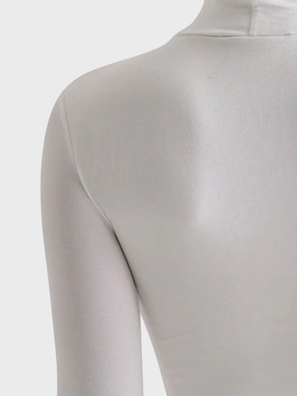 Gray Lovelet Turtleneck Long Sleeve T-Shirt Trends