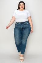 Light Gray Judy Blue Full Size Tummy Control High Waist Slim Jeans