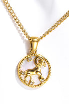 Sienna Constellation Pendant Stainless Steel Necklace Zodiac