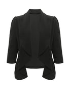 Black Three-Quarter Sleeve Blazer Trends